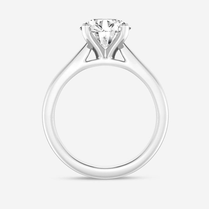 1.0 CT Round Cut Moissanite Cathedral Solitaire Diamond Engagement Ring