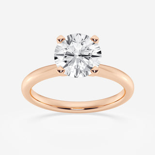 1.0 CT Round Cut Moissanite Solitaire Diamond Engagement Ring