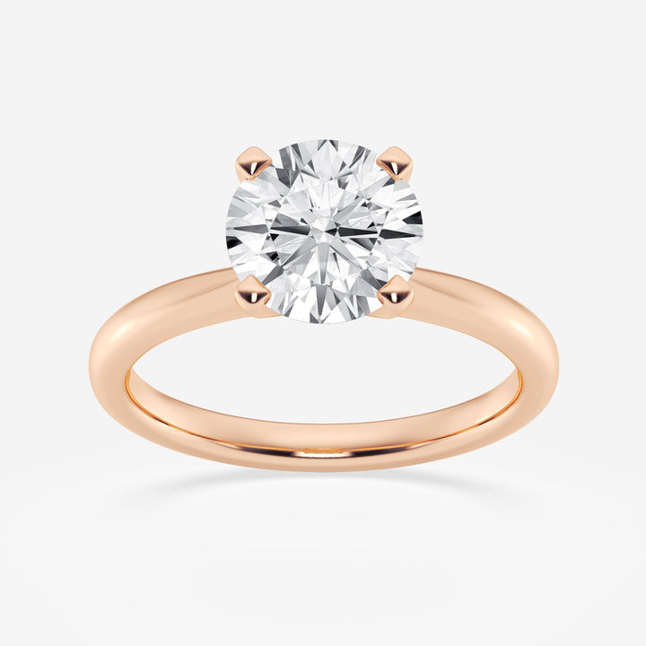 1.0 CT Round Cut Moissanite Solitaire Diamond Engagement Ring