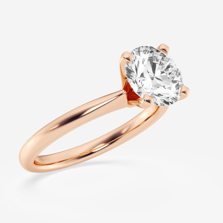 1.0 CT Round Cut Moissanite Solitaire Diamond Engagement Ring
