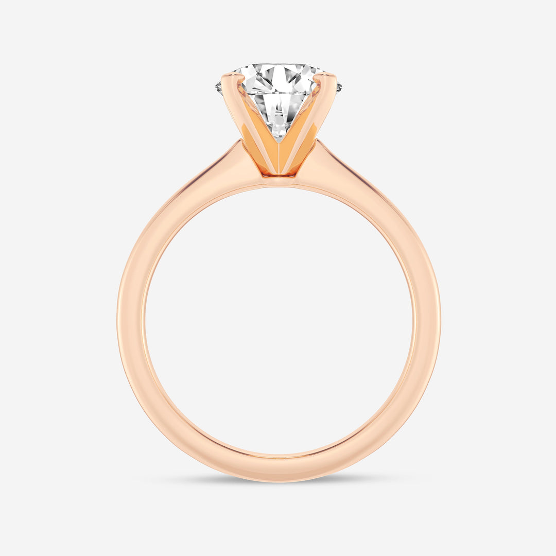 1.0 CT Round Cut Moissanite Solitaire Diamond Engagement Ring