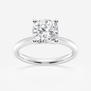 1.0CT Cushion Cut Moissanite Diamond Petite Solitaire Engagement Ring