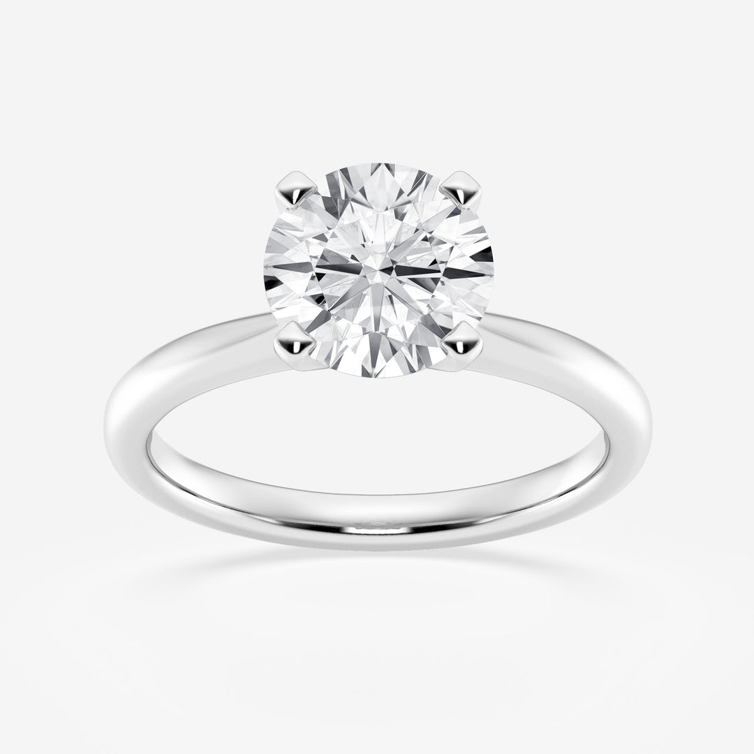 1.0 CT Round Cut Moissanite Solitaire Diamond Engagement Ring
