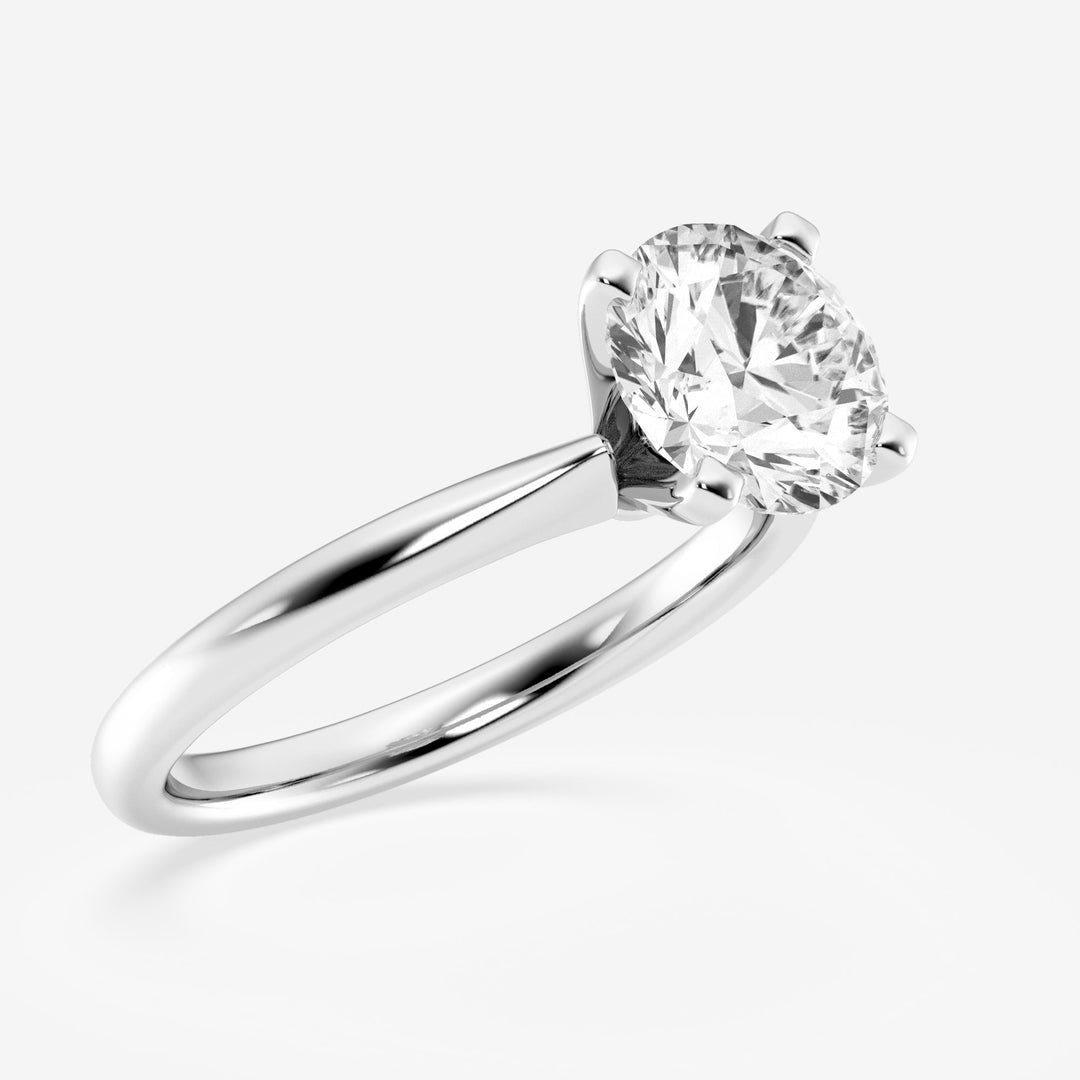1.0 CT Round Cut Moissanite Solitaire Diamond Engagement Ring