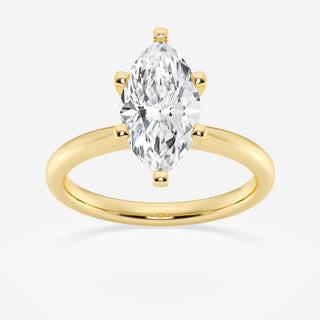 1.0CT Marquise Cut Moissanite Petite Solitaire Diamond Engagement Ring