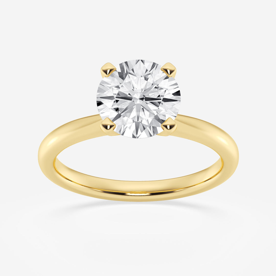 1.0 CT Round Cut Moissanite Solitaire Diamond Engagement Ring