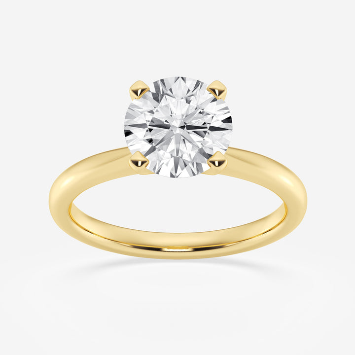 1.0 CT Round Cut Moissanite Solitaire Diamond Engagement Ring