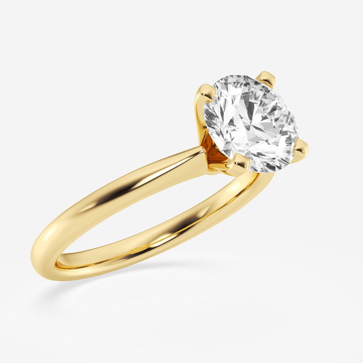 1.0 CT Round Cut Moissanite Solitaire Diamond Engagement Ring