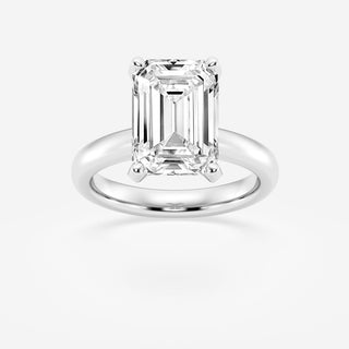 1.0 CT Emerald Cut Moissanite Diamond Classic Solitaire Engagement Ring