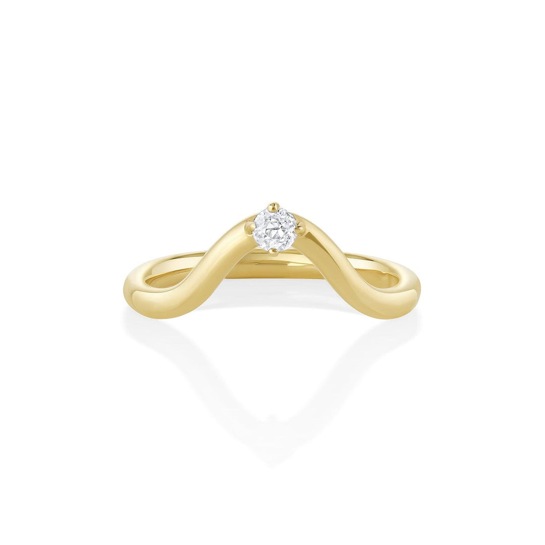 Round Diamond CVD EF/VVS U Shape Plain Wedding Band