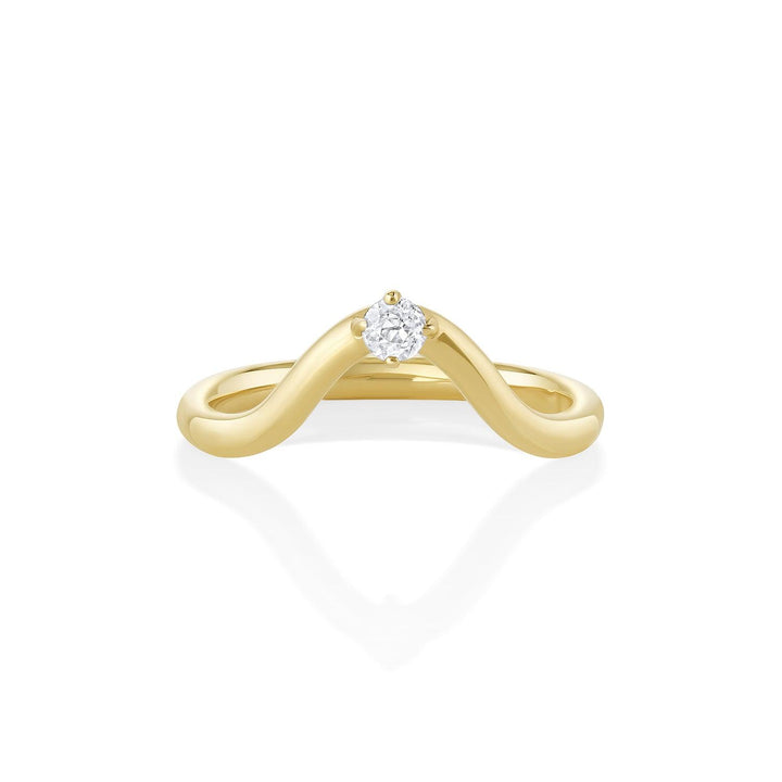 Round Diamond CVD EF/VVS U Shape Plain Wedding Band