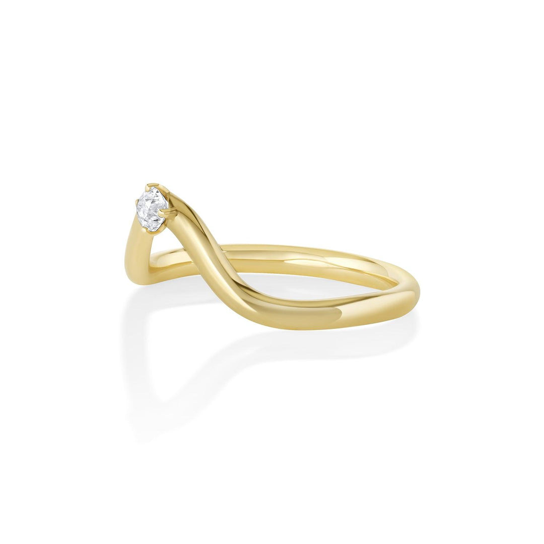 Round Diamond CVD EF/VVS U Shape Plain Wedding Band