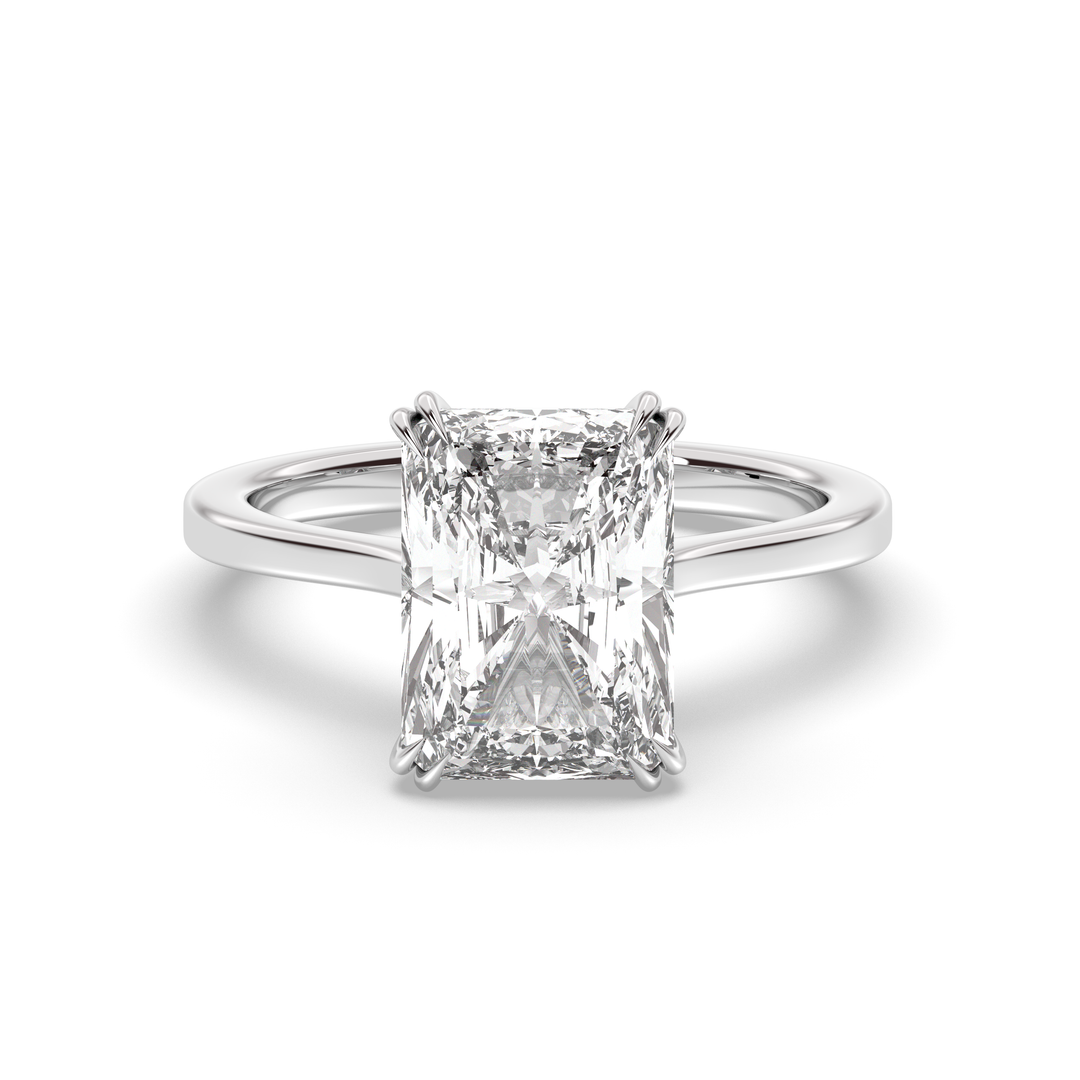 1.0-3.0 CT Radiant Diamond Hidden Halo Engagement Ring