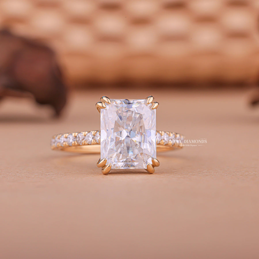 Radiant antique diamond engagement ring, Radiant modern diamond engagement ring, Radiant traditional diamond engagement ring, Radiant princess cut diamond engagement ring, 