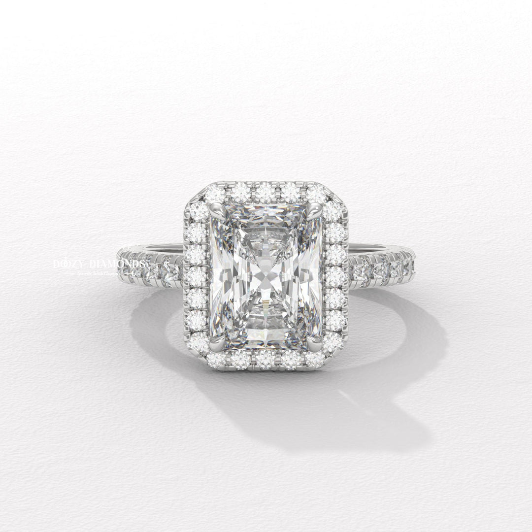 Halo engagement ring
IGI certified diamond ring
E color diamond ring
VS2 clarity diamond ring
Radiant halo ring
Certified engagement ring