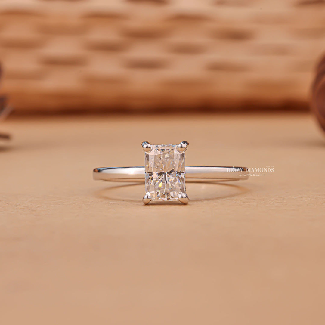 Radiant handcrafted diamond engagement ring, Radiant certified diamond engagement ring, Radiant vintage diamond engagement ring, Radiant antique diamond engagement ring,