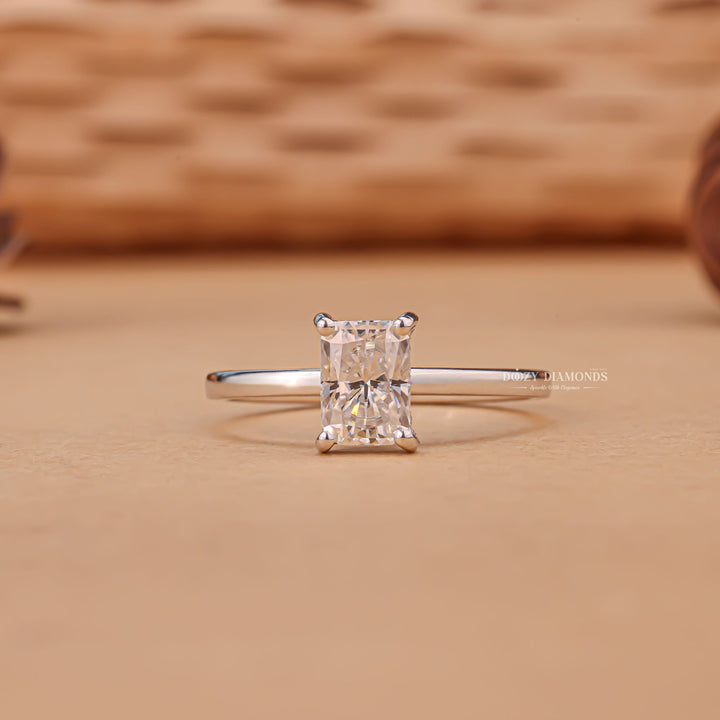 Radiant handcrafted diamond engagement ring, Radiant certified diamond engagement ring, Radiant vintage diamond engagement ring, Radiant antique diamond engagement ring,