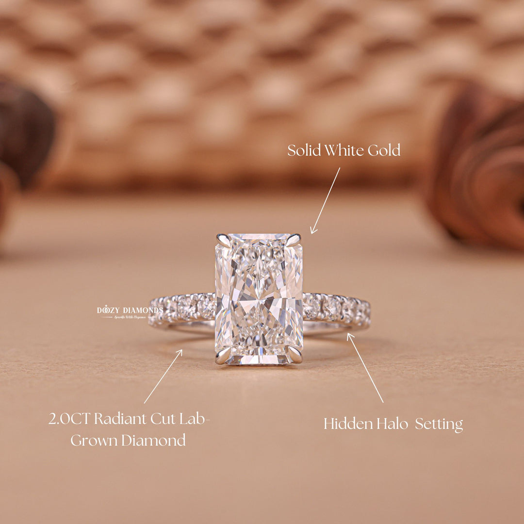 Radiant modern engagement ring, Radiant three-stone engagement ring, Radiant side stone engagement ring, Radiant cathedral engagement ring, 