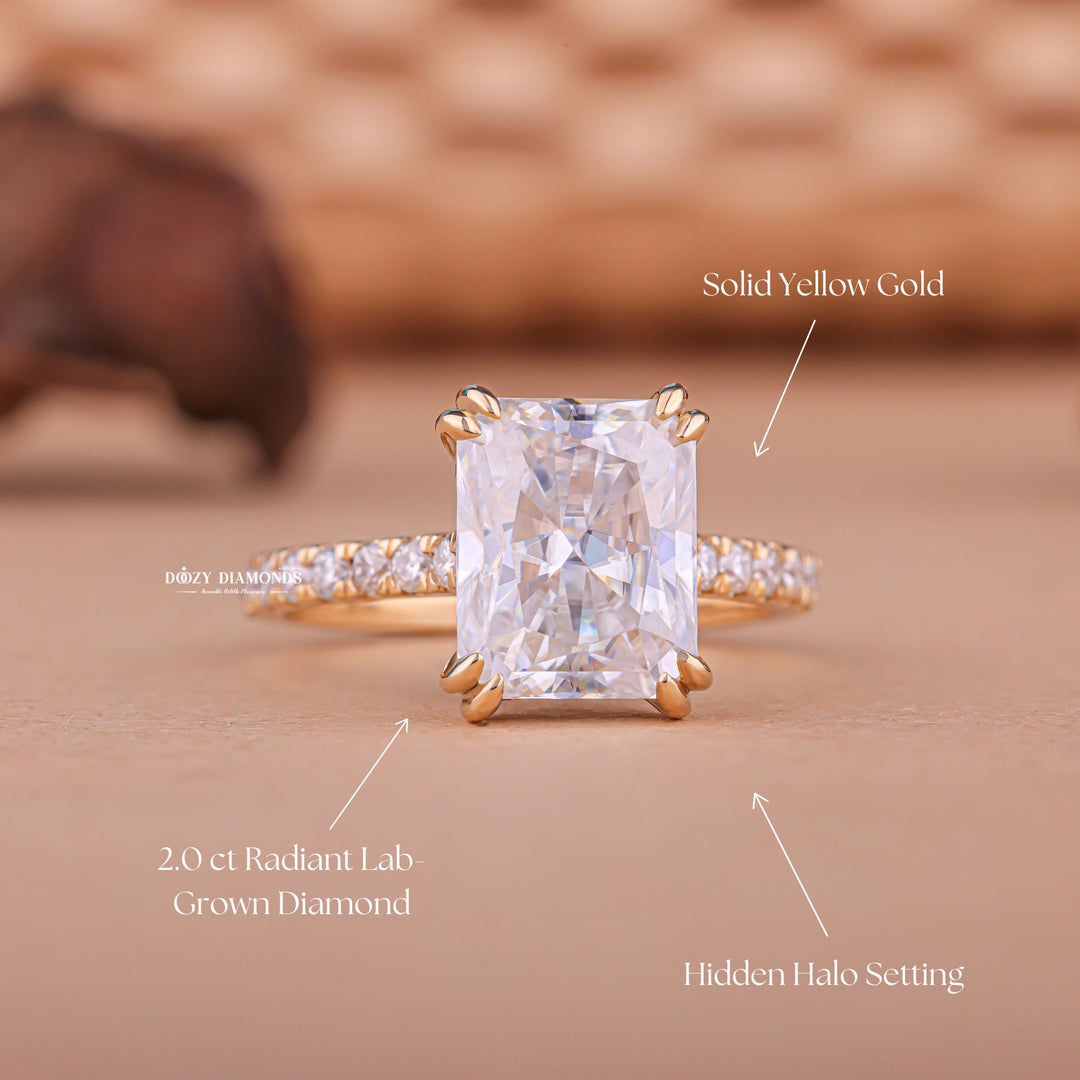 Radiant local diamond engagement ring, Radiant handmade diamond engagement ring, Radiant custom diamond engagement ring, Radiant made-to-order diamond engagement ring, 