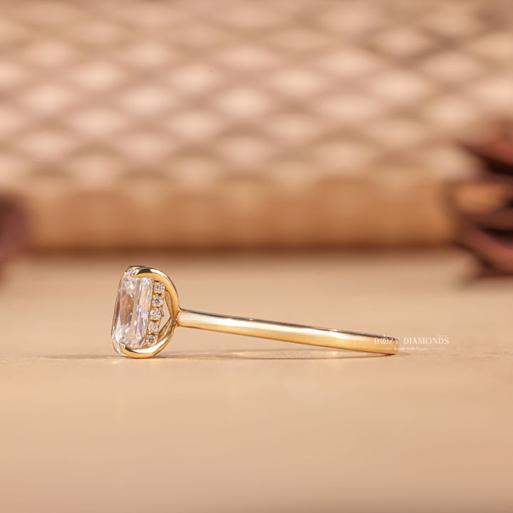 Radiant halo diamond engagement ring, Radiant solitaire diamond engagement ring, Radiant unique diamond engagement ring, Radiant custom diamond engagement ring, Radiant affordable diamond engagement ring