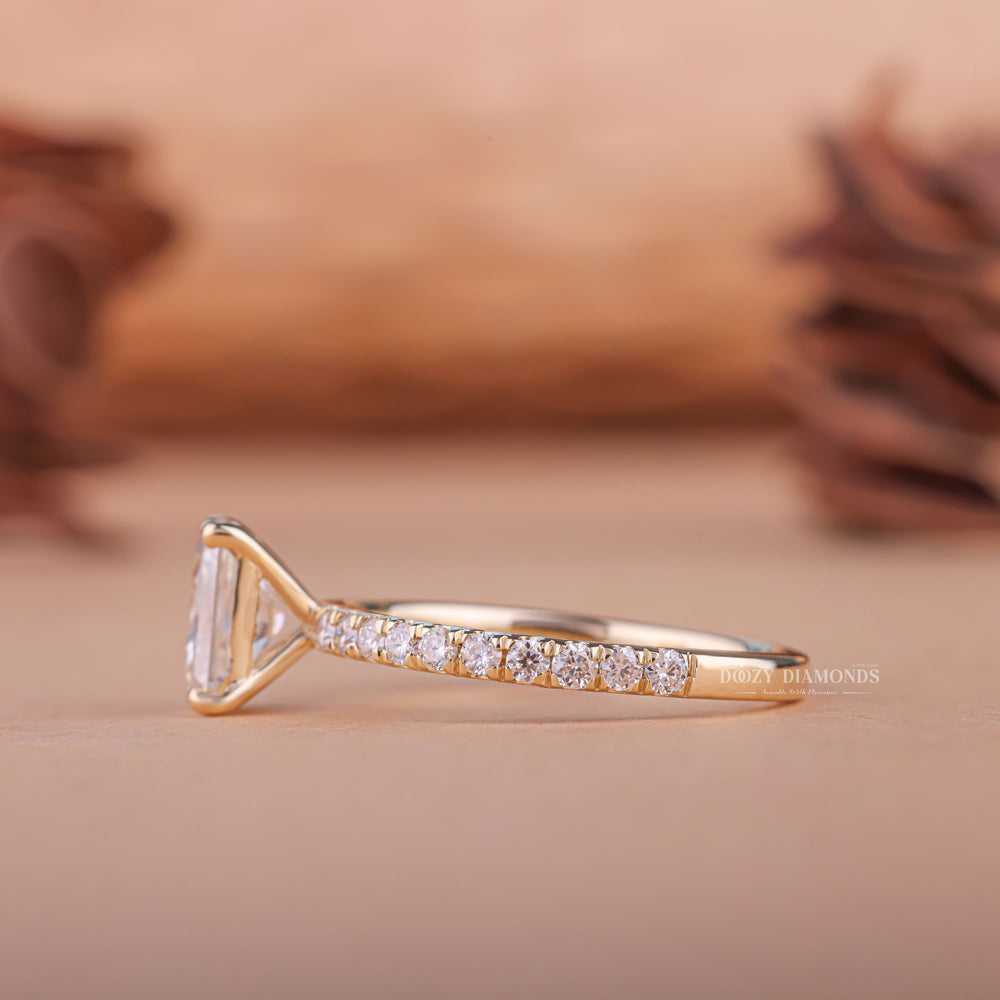 Radiant side stone engagement ring, Radiant cathedral engagement ring, Radiant bezel engagement ring, Radiant tension set engagement ring, Radiant split shank engagement ring, 
