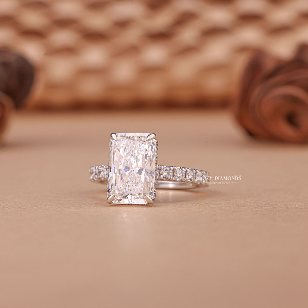 Radiant glamorous engagement ring, Radiant sophisticated engagement ring, Radiant trendy engagement ring, Radiant fashionable engagement ring, 