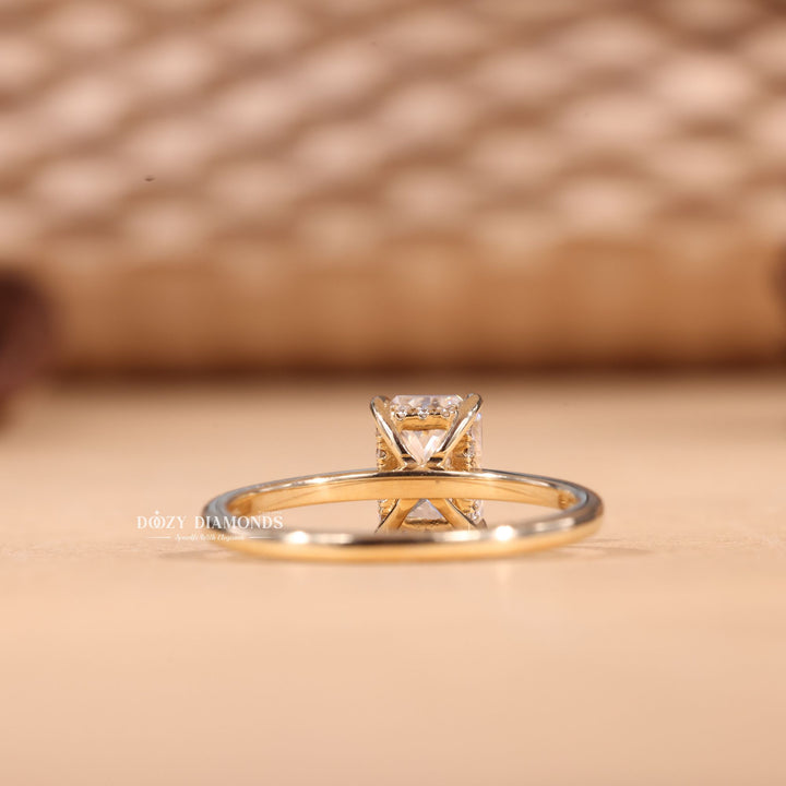 2.0CT-3.0CT Radiant F/VS1 Lab Grown Diamond Hidden Halo Engagement Ring