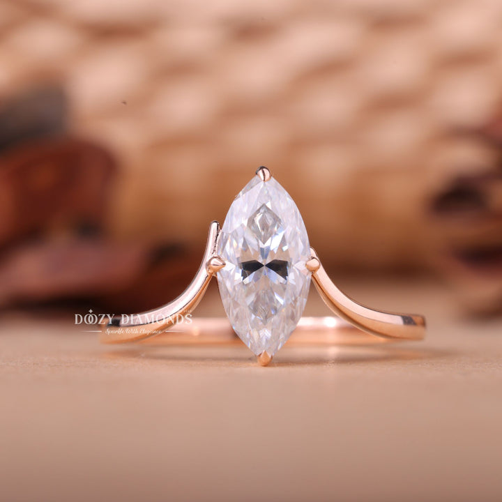 1.50CT-2.50CT Marquise E/VS1 Lab Grown Diamond Eve Engagement Ring