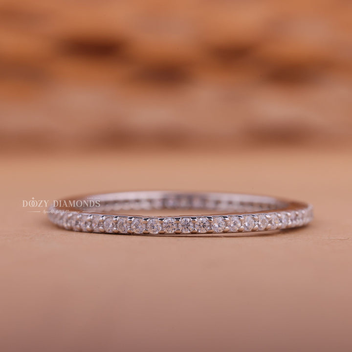 Round EF/VVS Diamond Full Eternity Lab Grown Wedding Band