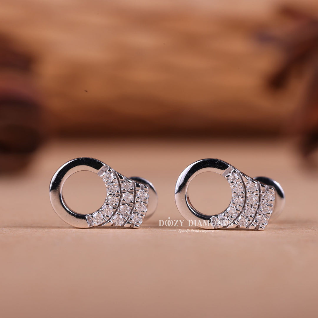 Round EF-VS2 Lab-Grown Diamond Hand Cuff Earrings
