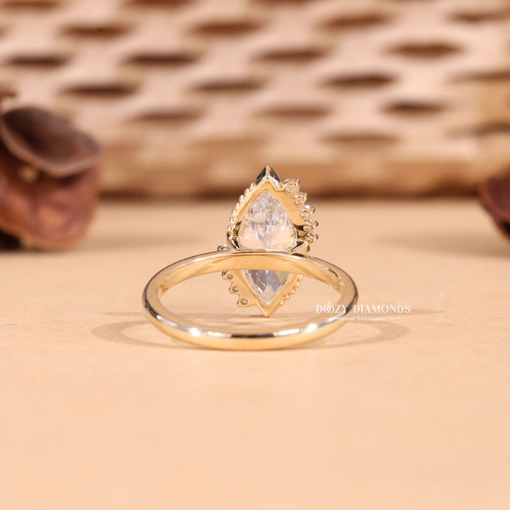 2.0CT-3.0CT Marquise Cut F/VS2 Lab Grown Vintage Cluster Diamond Engagement Ring