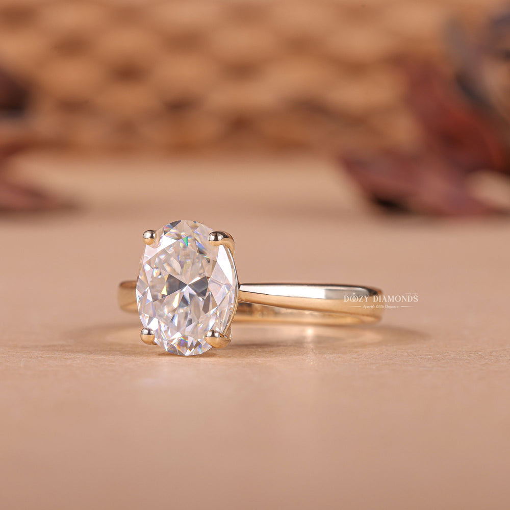 2.0CT - 3.0CT Oval F/VS1 Lab Grown Diamond Solitaire Engagement Ring - Doozy Diamonds