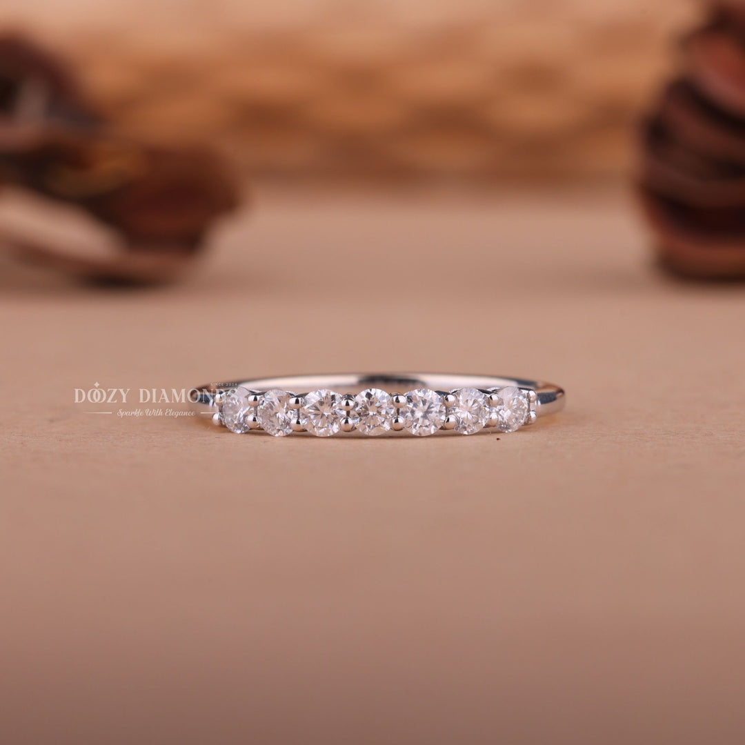Round EF/VVS Diamond Lab Grown Stacking Wedding Band