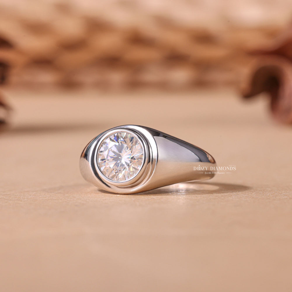 1.0CT - 2.0CT Round Cut E/VS1 Lab Grown Diamond Dome Engagement Ring - Doozy Diamonds