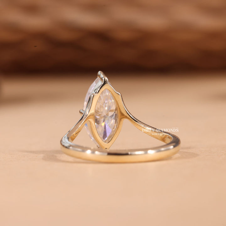 2.0CT-3.0CT Marquise Cut E/VS1 Lab Grown Diamond Eve Engagement Ring