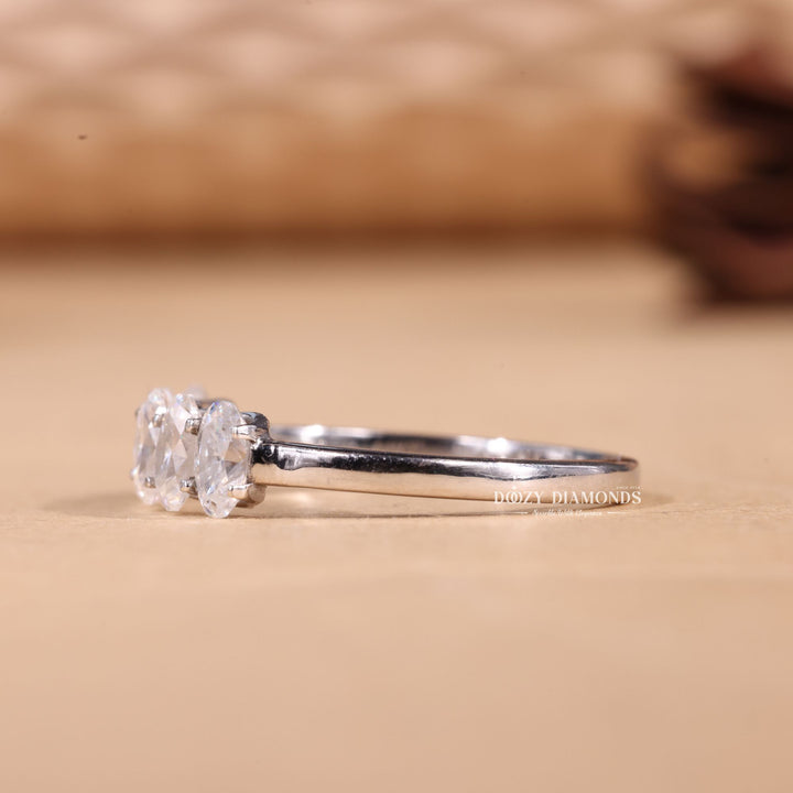 Oval Cut Lab Grown Diamond EF/VVS Six Stone Wedding Band