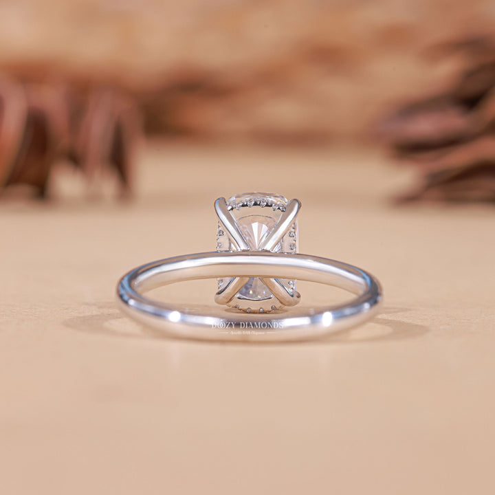 1.50CT - 2.50CT Cushion F/VS1 Lab Grown Diamond Hidden Halo Engagement Ring - Doozy Diamonds
