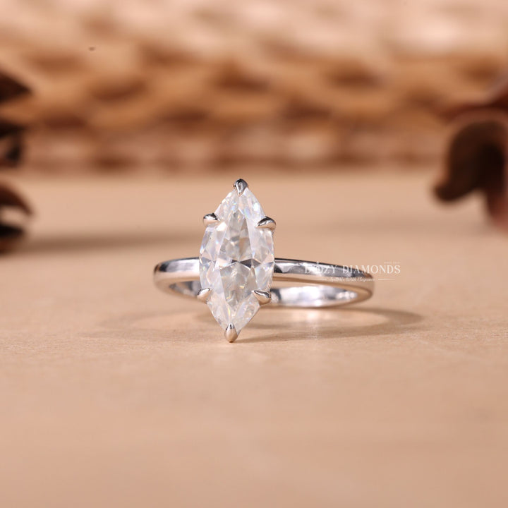 1.50CT-2.50CT Marquise FE/VS2 Lab Grown Diamond Solitaire Engagement Ring