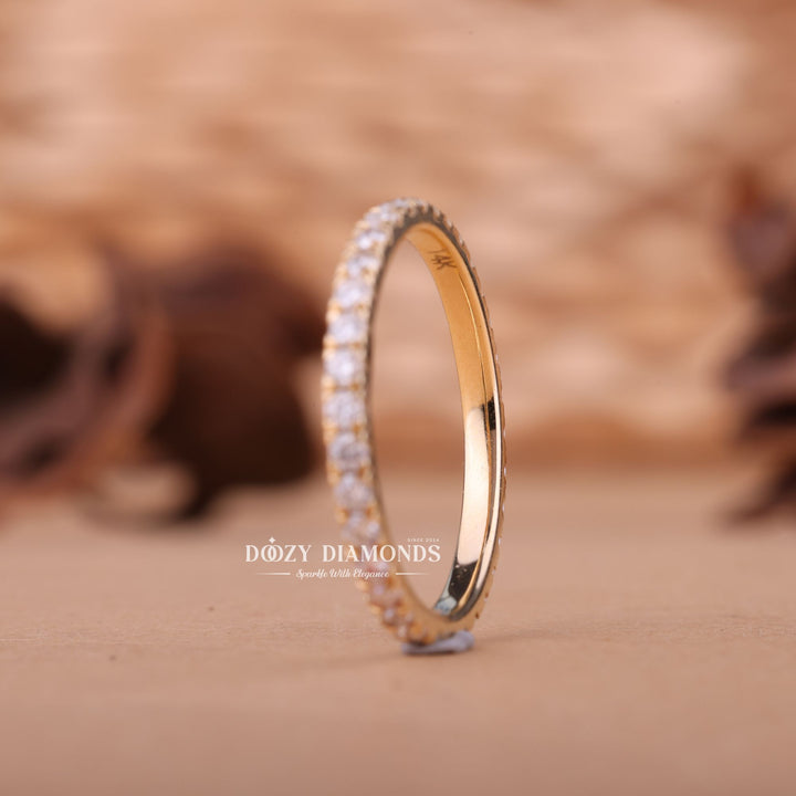 Round EF/VVS Diamond Lab Grown Full Eternity Wedding Band