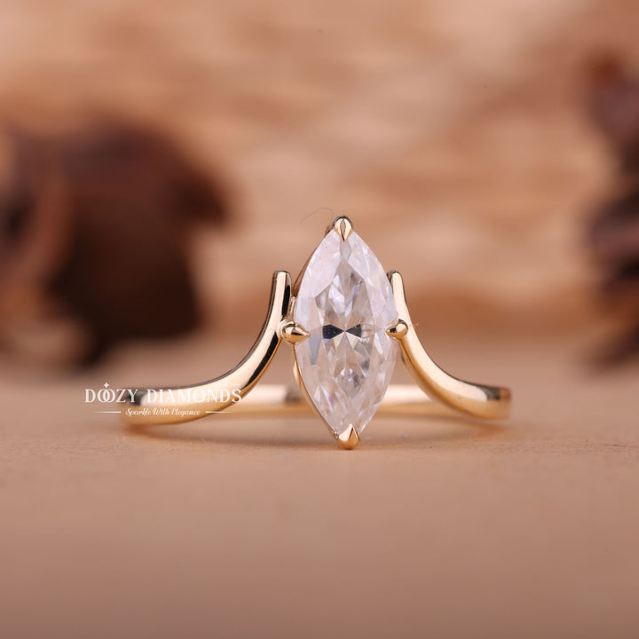 1.50CT-2.50CT Marquise E/VS2 Lab Created Diamond Eve Engagement Ring