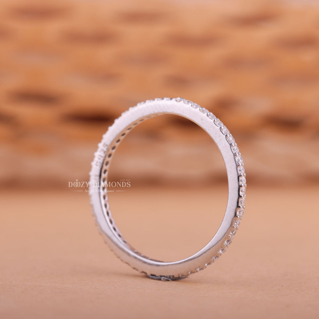 Round EF/VVS Diamond Full Eternity Lab Grown Wedding Band