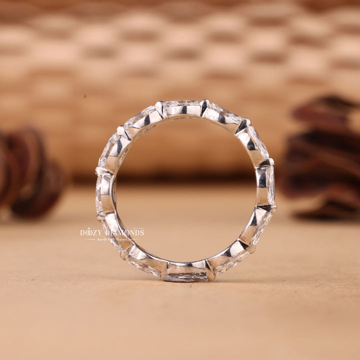 Marquise Cut Lab Grown Diamond EF/VVS Full Eternity Wedding Band