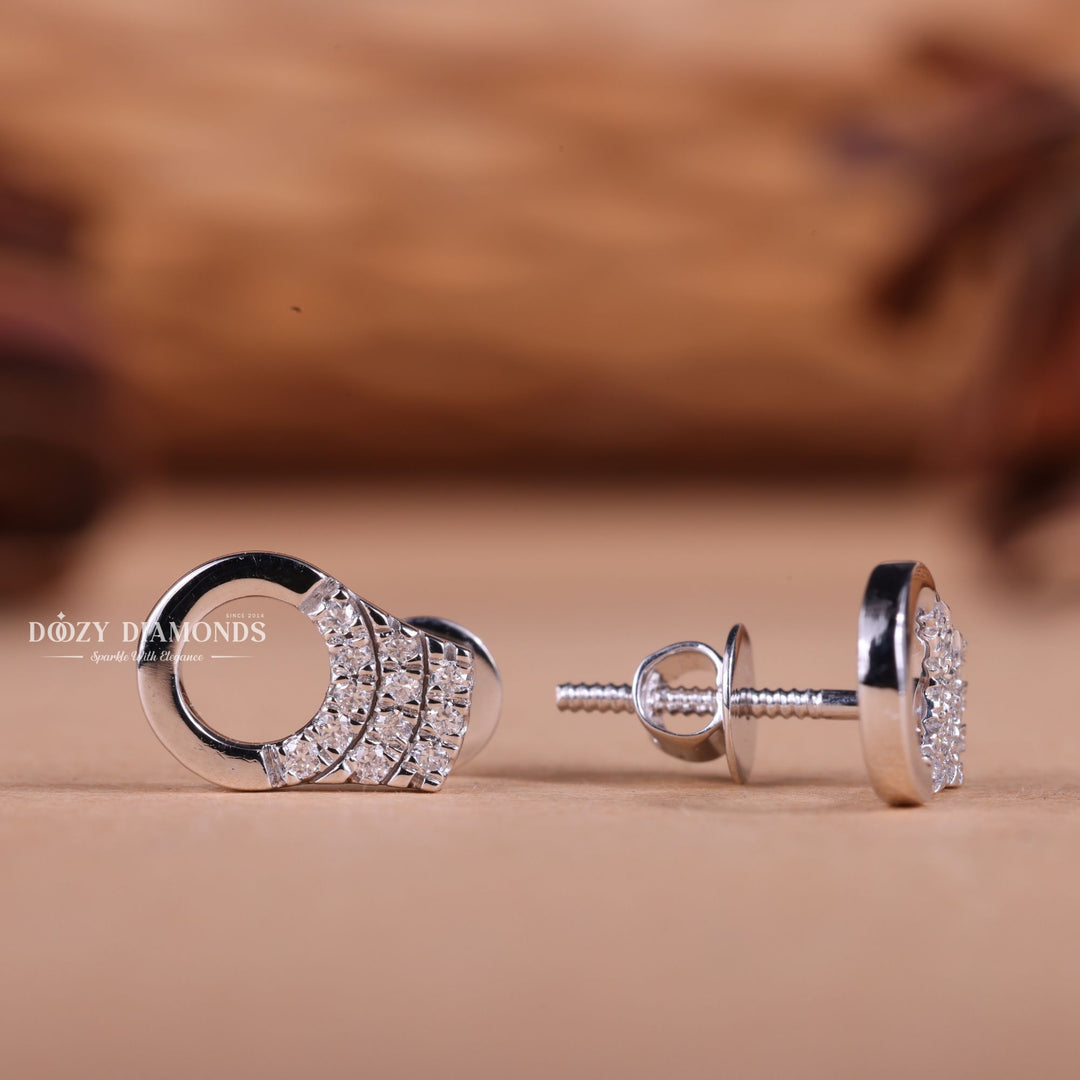 Round EF-VS2 Lab-Grown Diamond Hand Cuff Earrings
