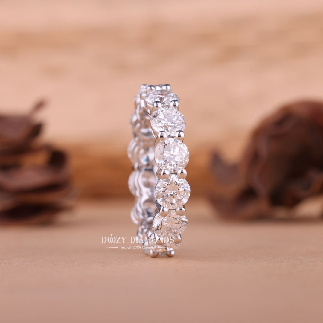 Round EF/VVS Diamond Lab Grown Full Eternity Wedding Band for Women