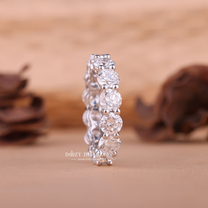 Round EF/VVS Diamond Lab Grown Full Eternity Wedding Band for Women