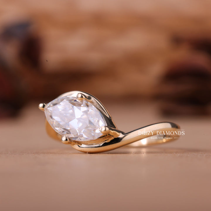2.0CT-3.0CT East West Marquise E/VS1 Lab Grown Diamond Engagement Ring