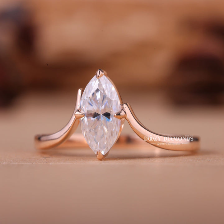 1.0CT-2.0CT Marquise E/VS1 Lab Grown Diamond Solitaire Engagement Ring