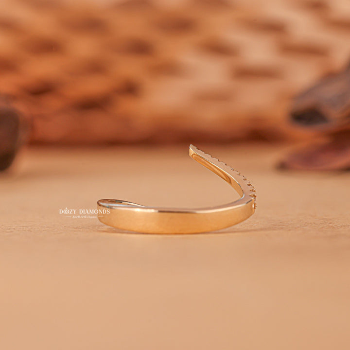 Round Cut Lab Grown Diamond EF/VVS Open Wedding Band - Doozy Diamonds