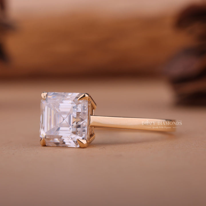 1.50CT-2.50CT Asscher F/VS1 Lab Grown Diamond Solitaire Engagement Ring