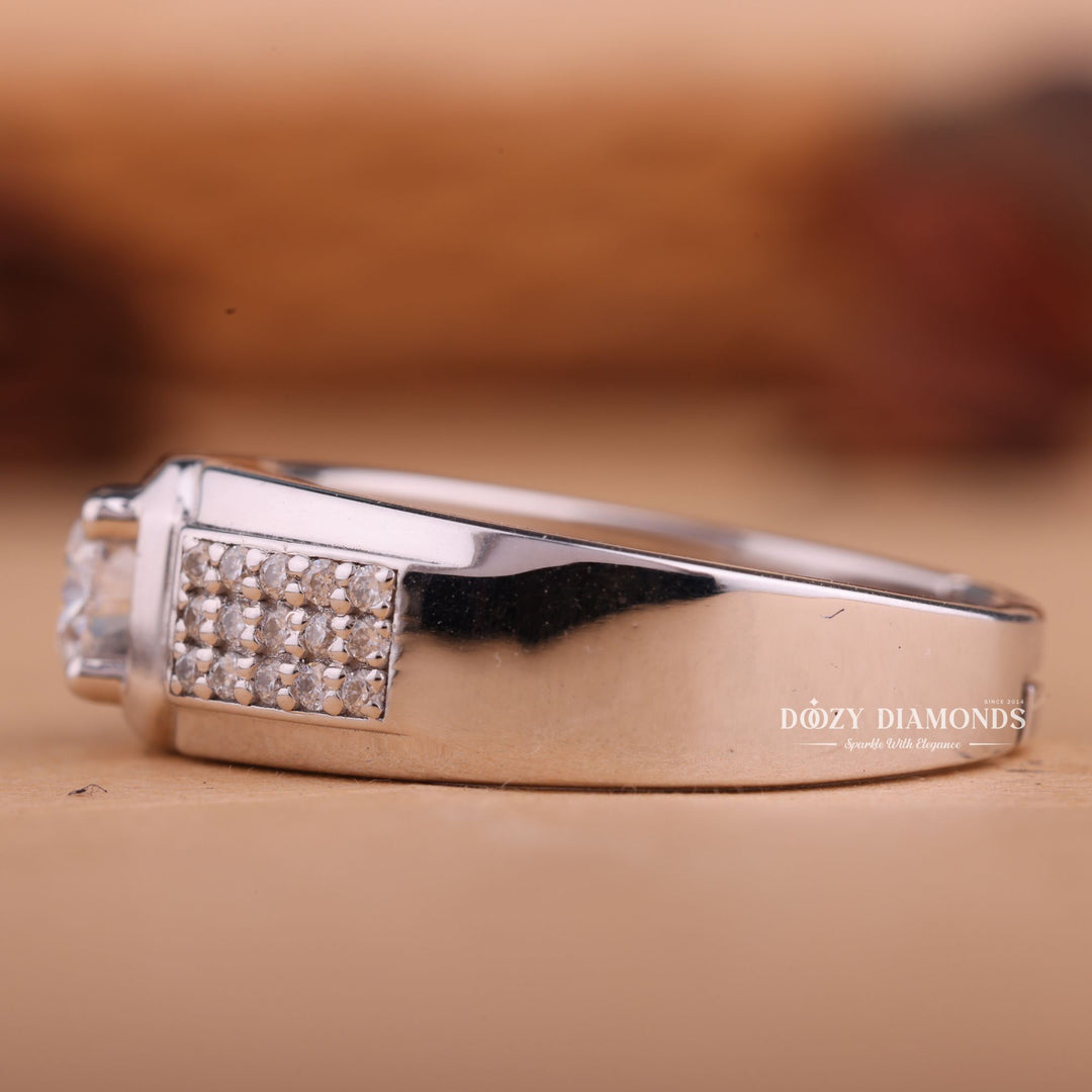 1.0CT Round Cut Lab Grown F/VS1 Diamond Men's Wedding Ring